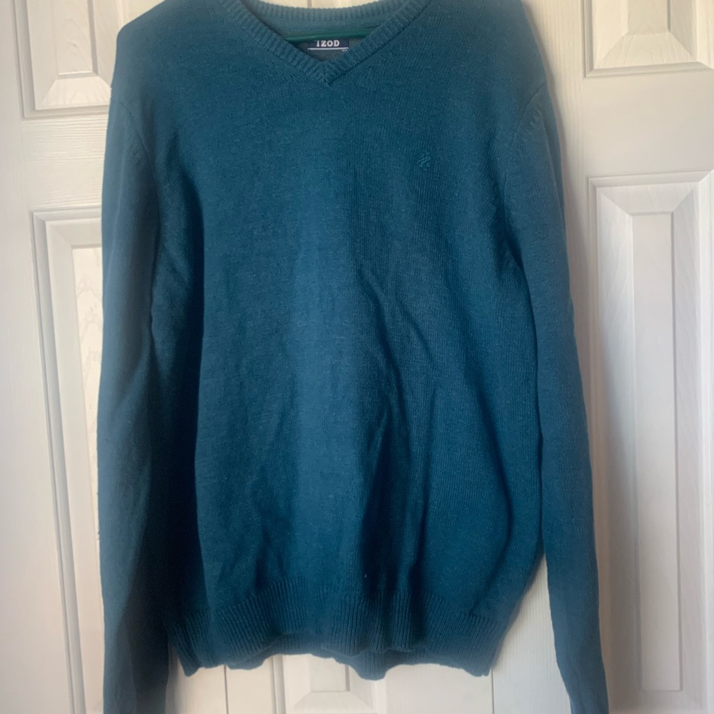 Izod Teal V-Neck Sweater
